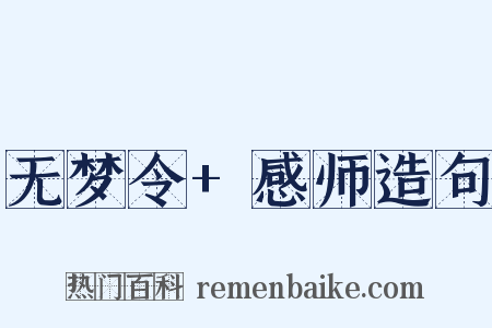 无梦令+感师造句是什么意思的图片